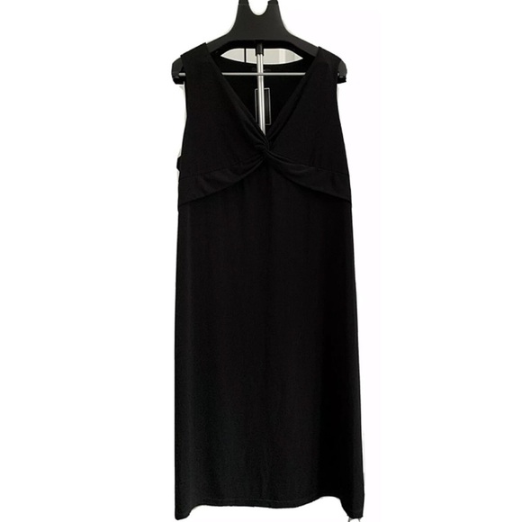 Alfani Dresses & Skirts - ALFANI Sz 2X Black Jersey Midi Dress w/Knot Accent